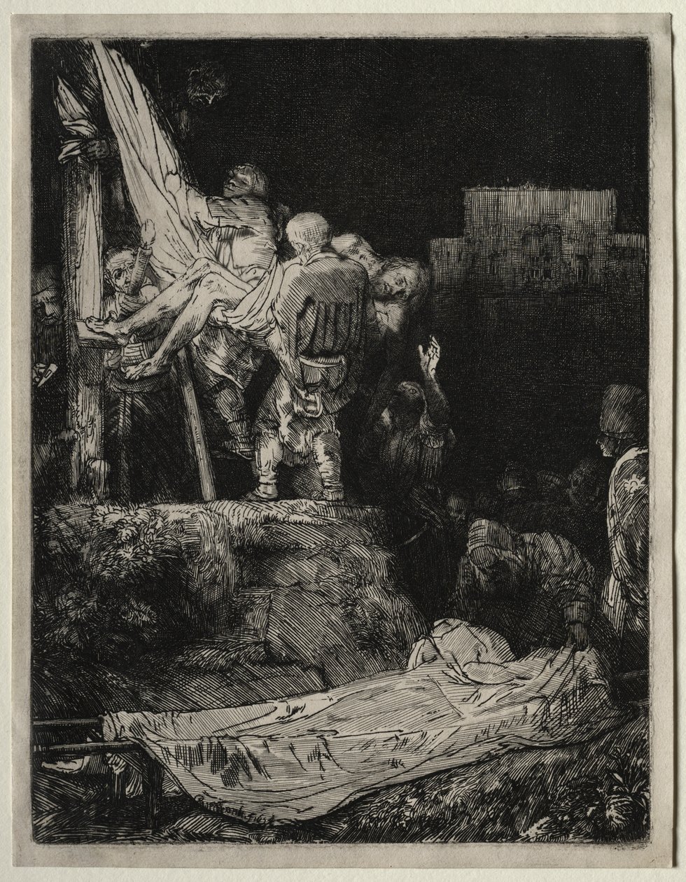 Sestup z kříže za svitu pochodně od Rembrandt van Rijn