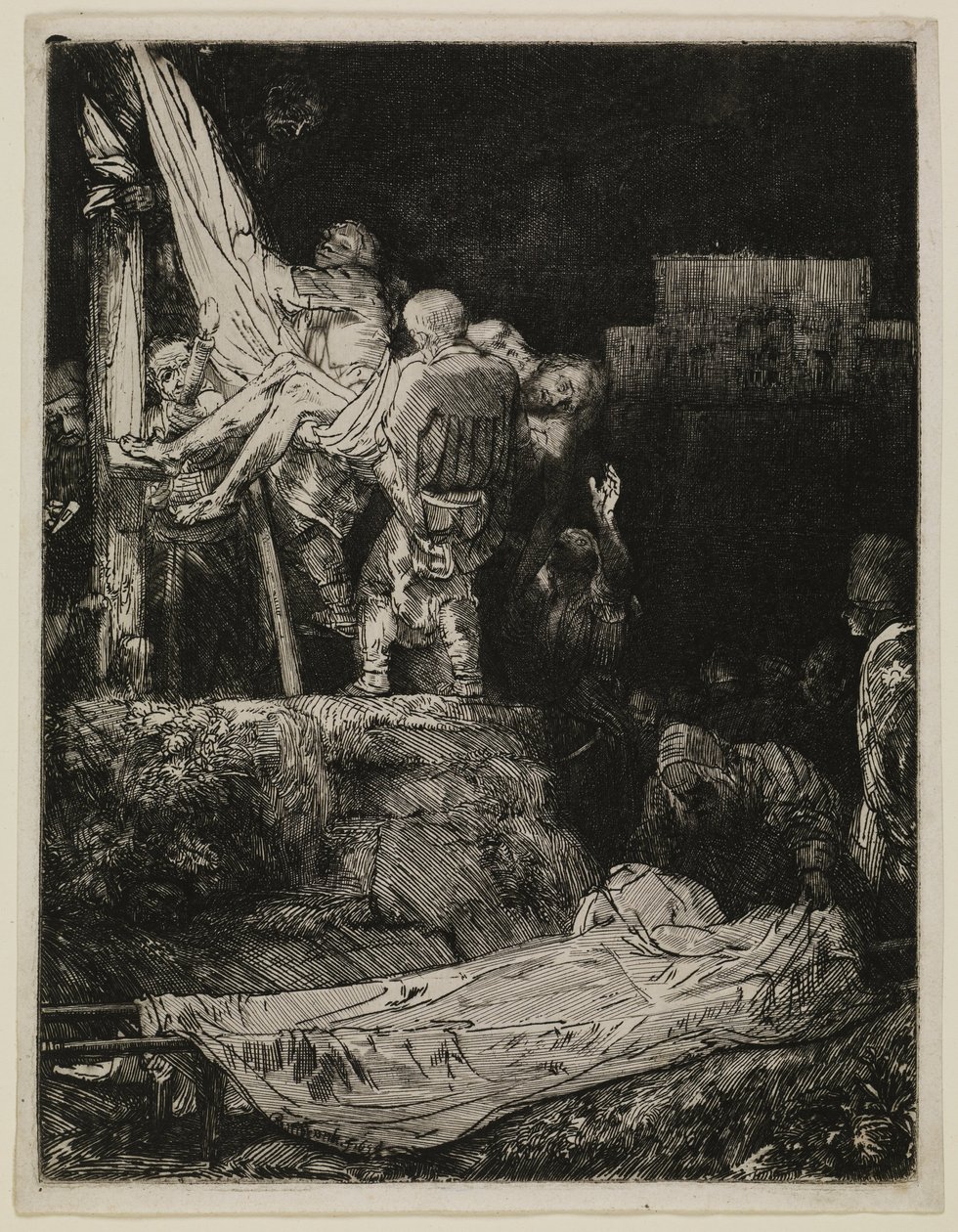 Snímání z kříže ve světle pochodní od Rembrandt van Rijn