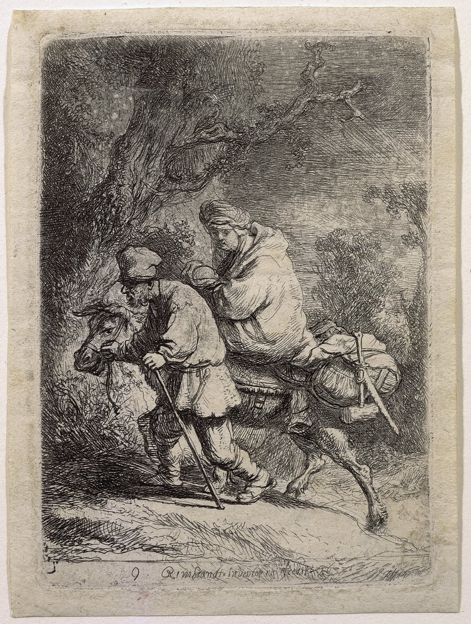 Útěk do Egypta od Rembrandt van Rijn