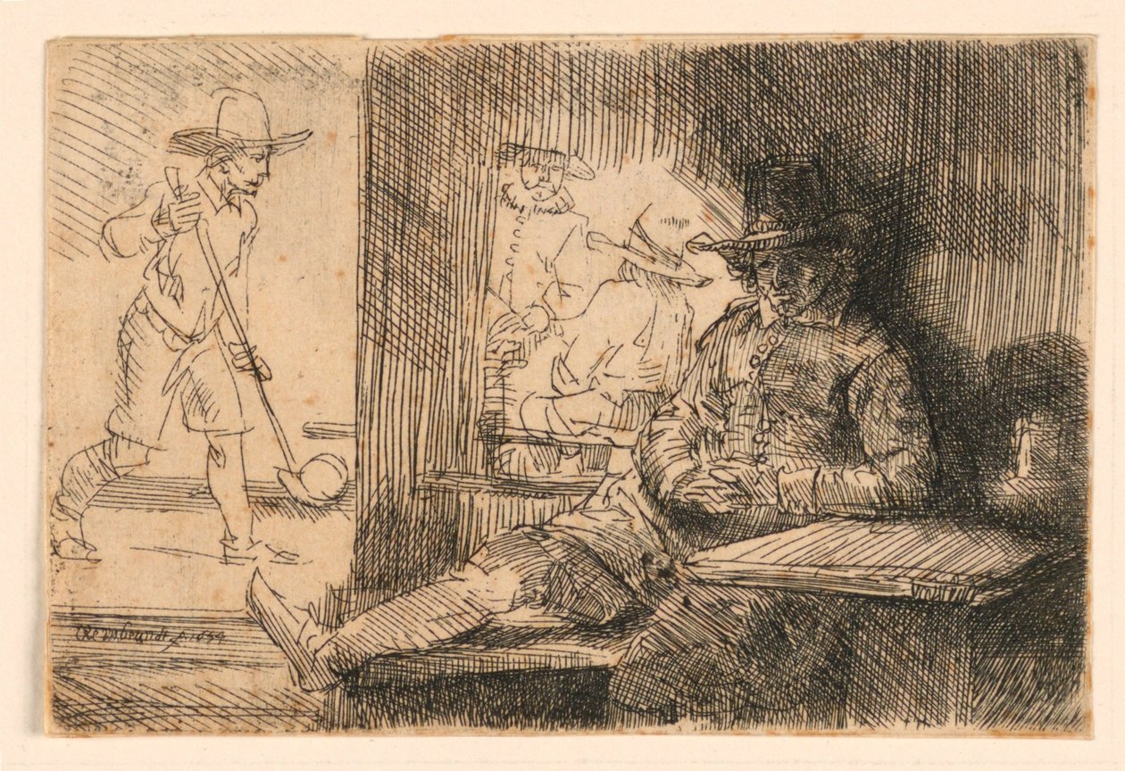 Hráč golfu od Rembrandt van Rijn