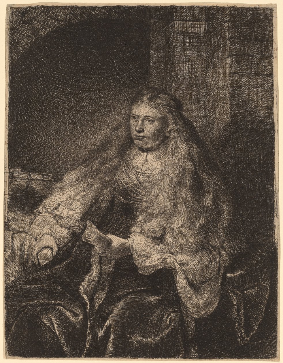 Velká židovská nevěsta od Rembrandt van Rijn