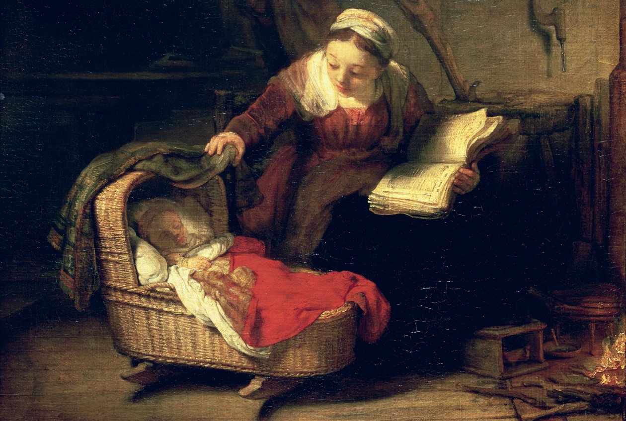 Svatá rodina, kolem roku 1645 (detail 38052) od Rembrandt van Rijn