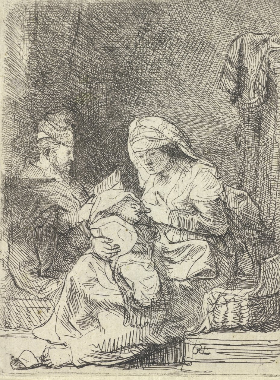 Svatá rodina, c. 1632. od Rembrandt van Rijn