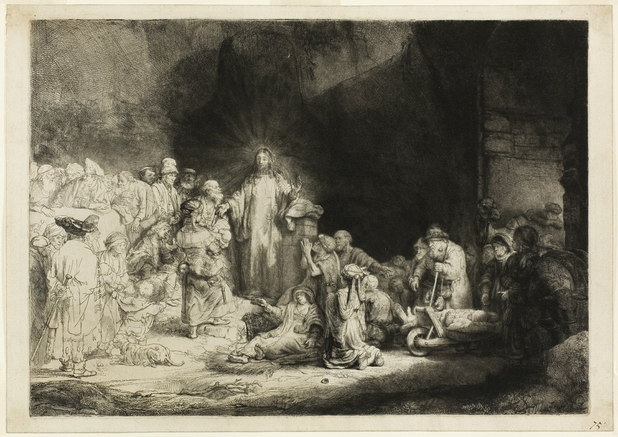 Výtisk sto guldenů od Rembrandt van Rijn
