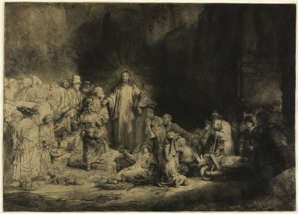 Výtisk sto guldenů od Rembrandt van Rijn