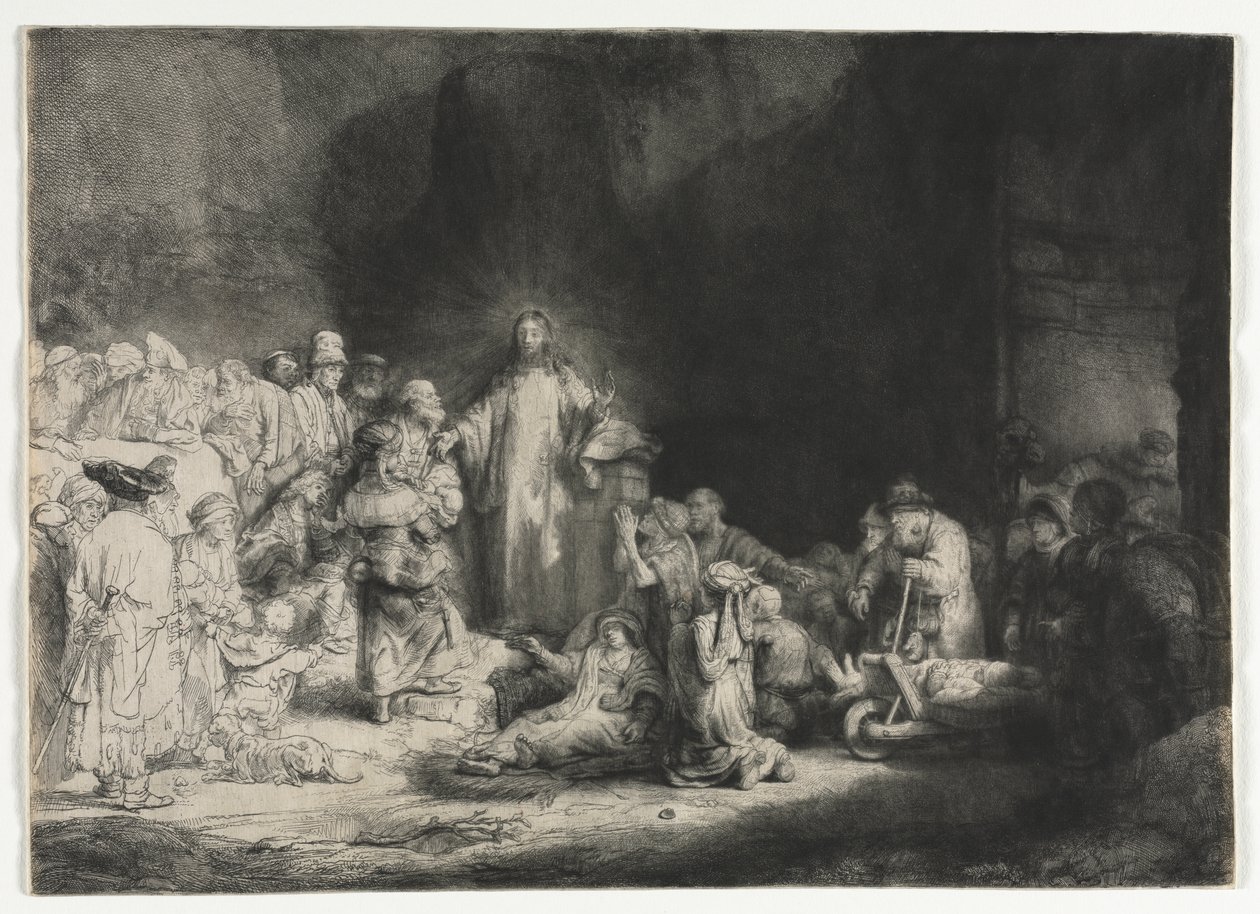 Výtisk sto guldenů od Rembrandt van Rijn