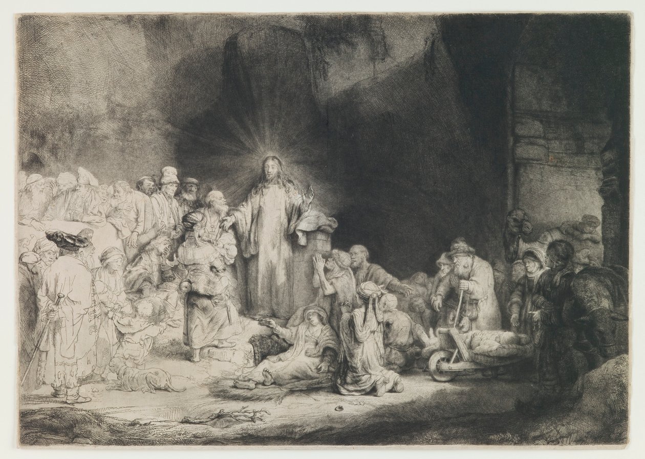 Výtisk sto guldenů od Rembrandt van Rijn