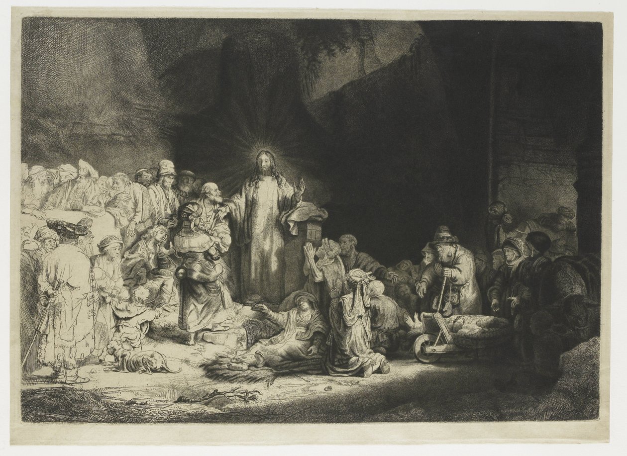 Výtisk sto guldenů od Rembrandt van Rijn