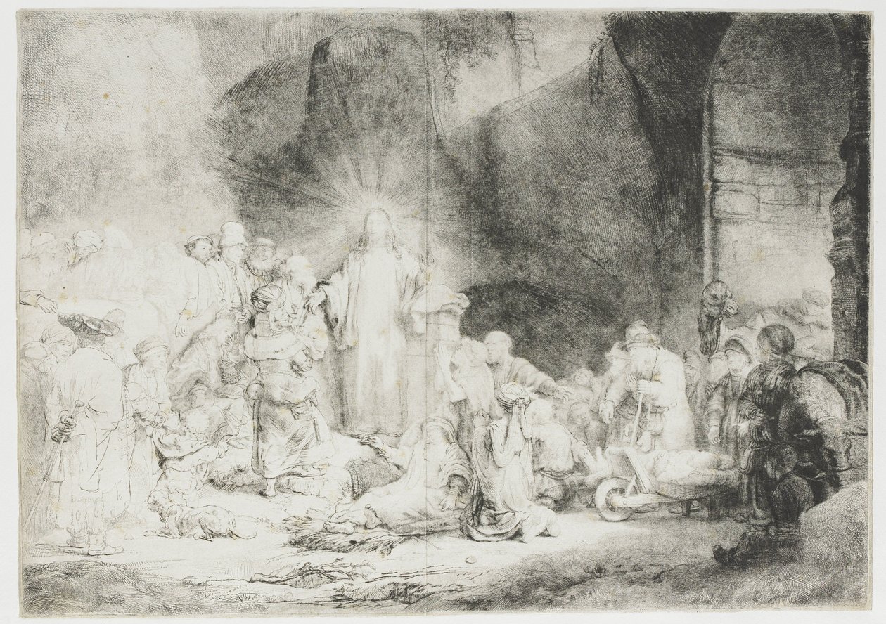 Tisk „Sto guldenů“ od Rembrandt van Rijn