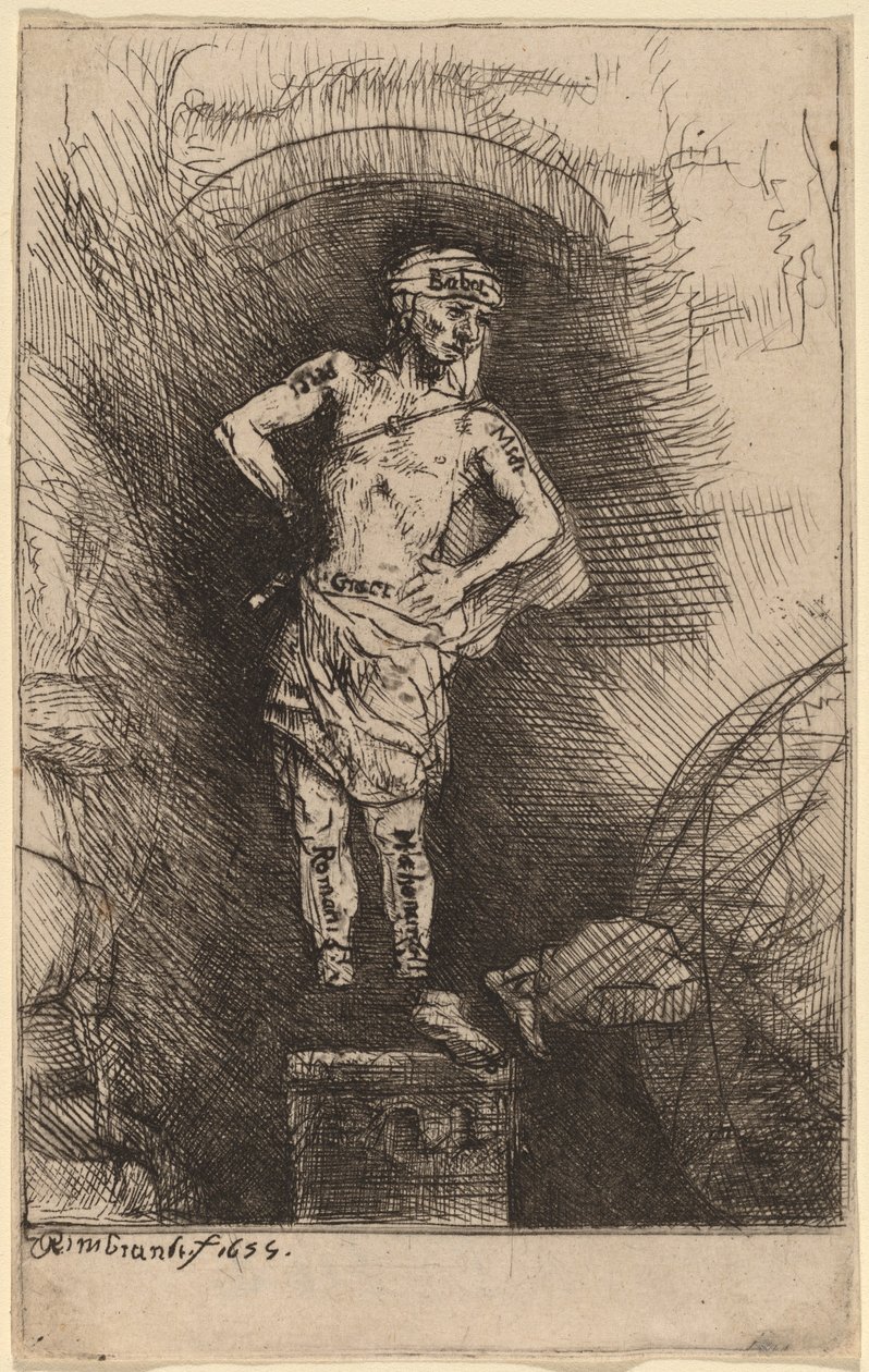 Obraz viděný Nabuchodonozorem od Rembrandt van Rijn