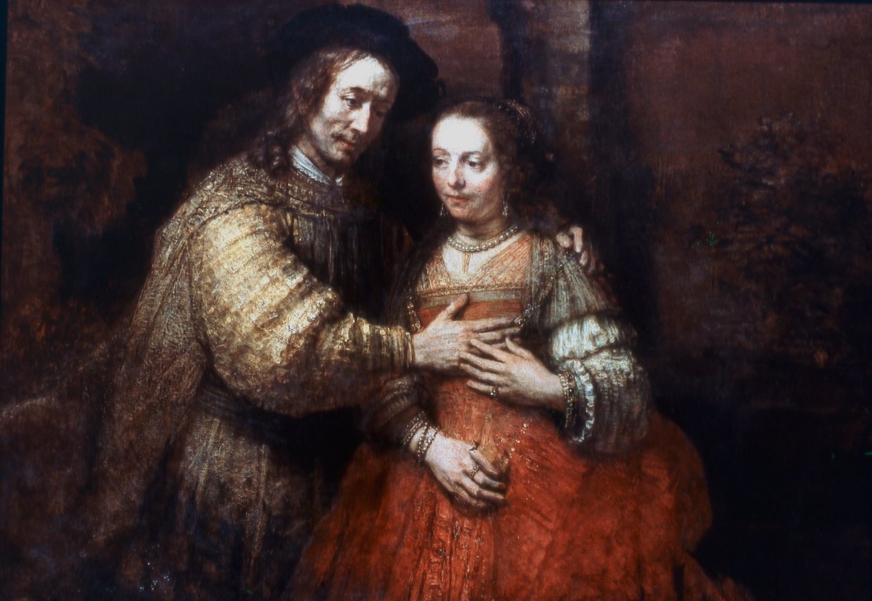 Židovská nevěsta, milující pár, 1667 od Rembrandt van Rijn