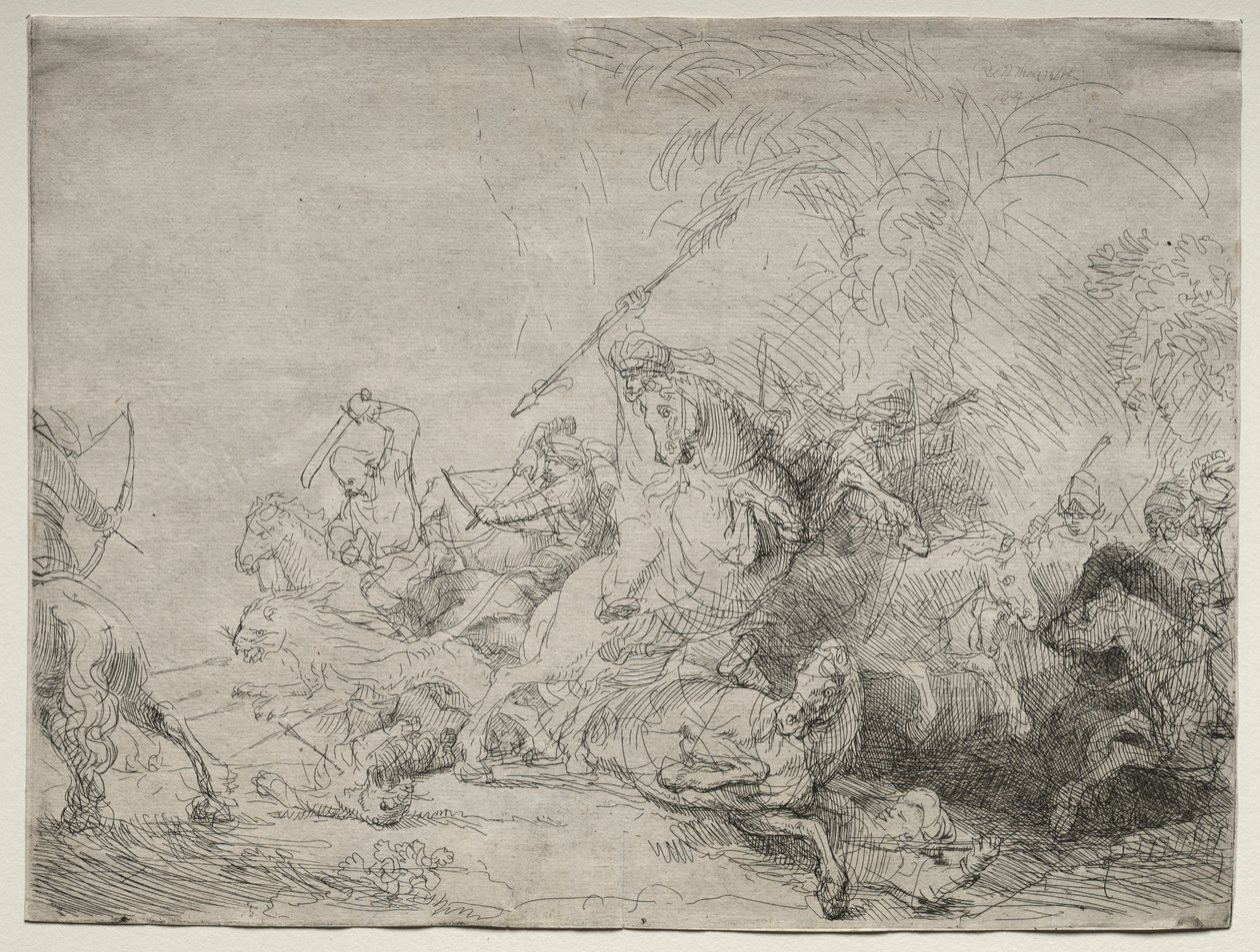 Velký lov na lva od Rembrandt van Rijn