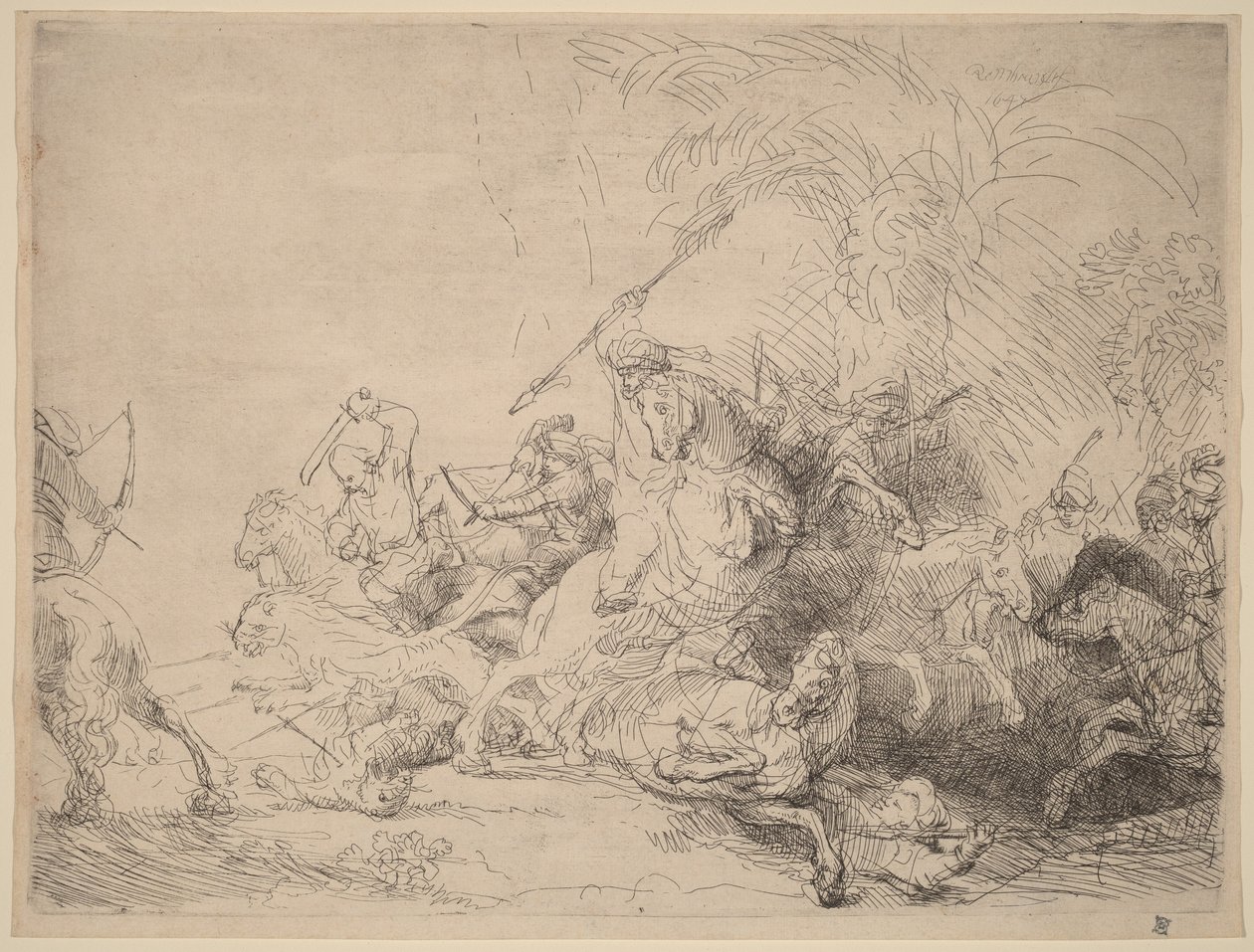 Velký lov na lvy od Rembrandt van Rijn