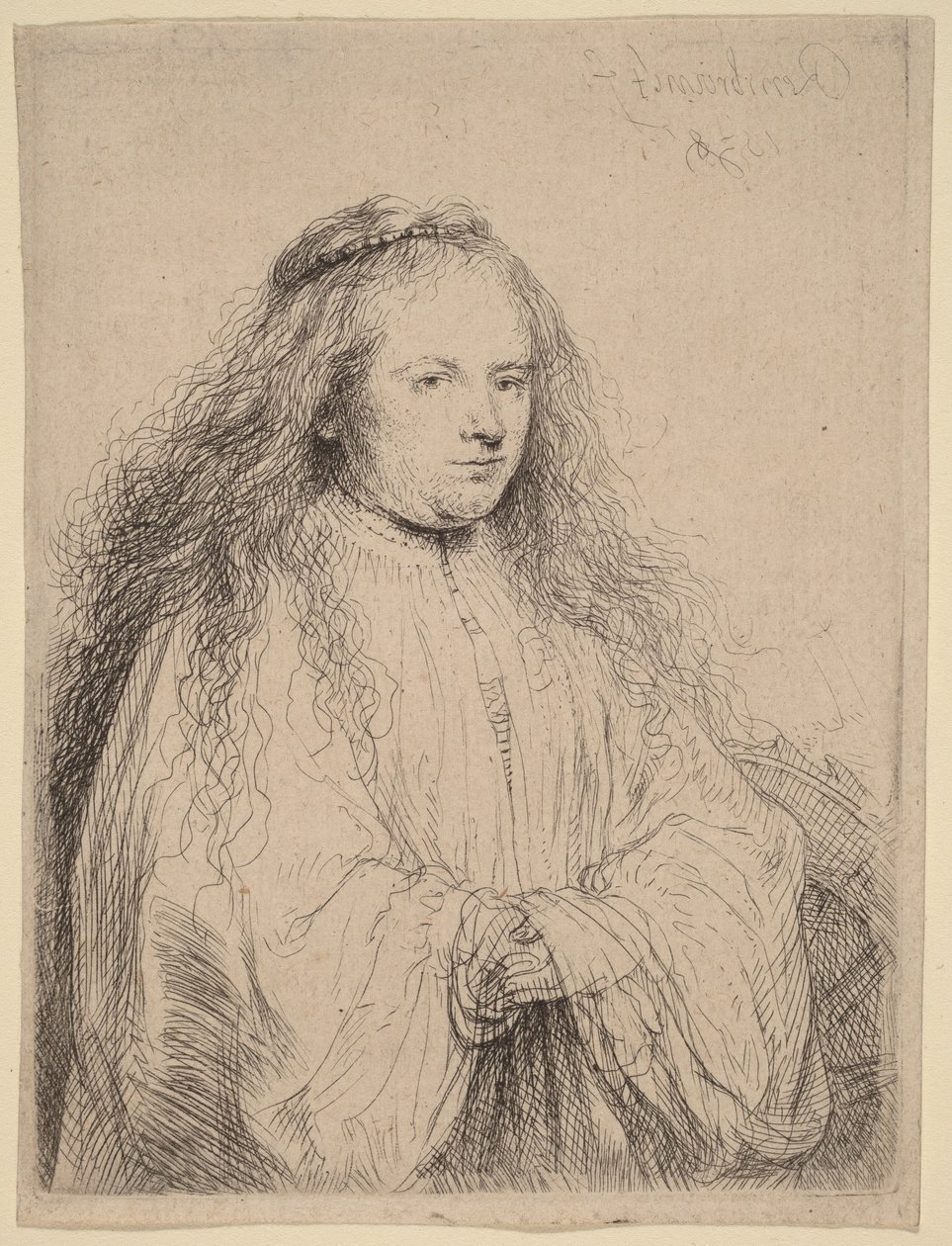 Malá židovská nevěsta (Saskia v roli svaté Kateřiny) od Rembrandt van Rijn