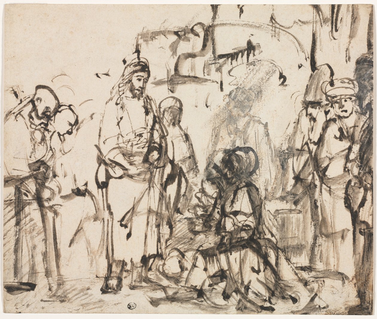 Setkání Krista s Martou a Marií po smrti Lazara od Rembrandt van Rijn