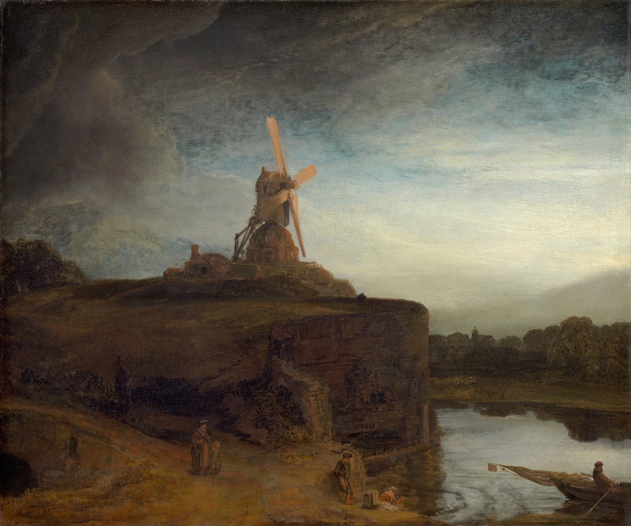 Mlýn, 1645-48 od Rembrandt van Rijn