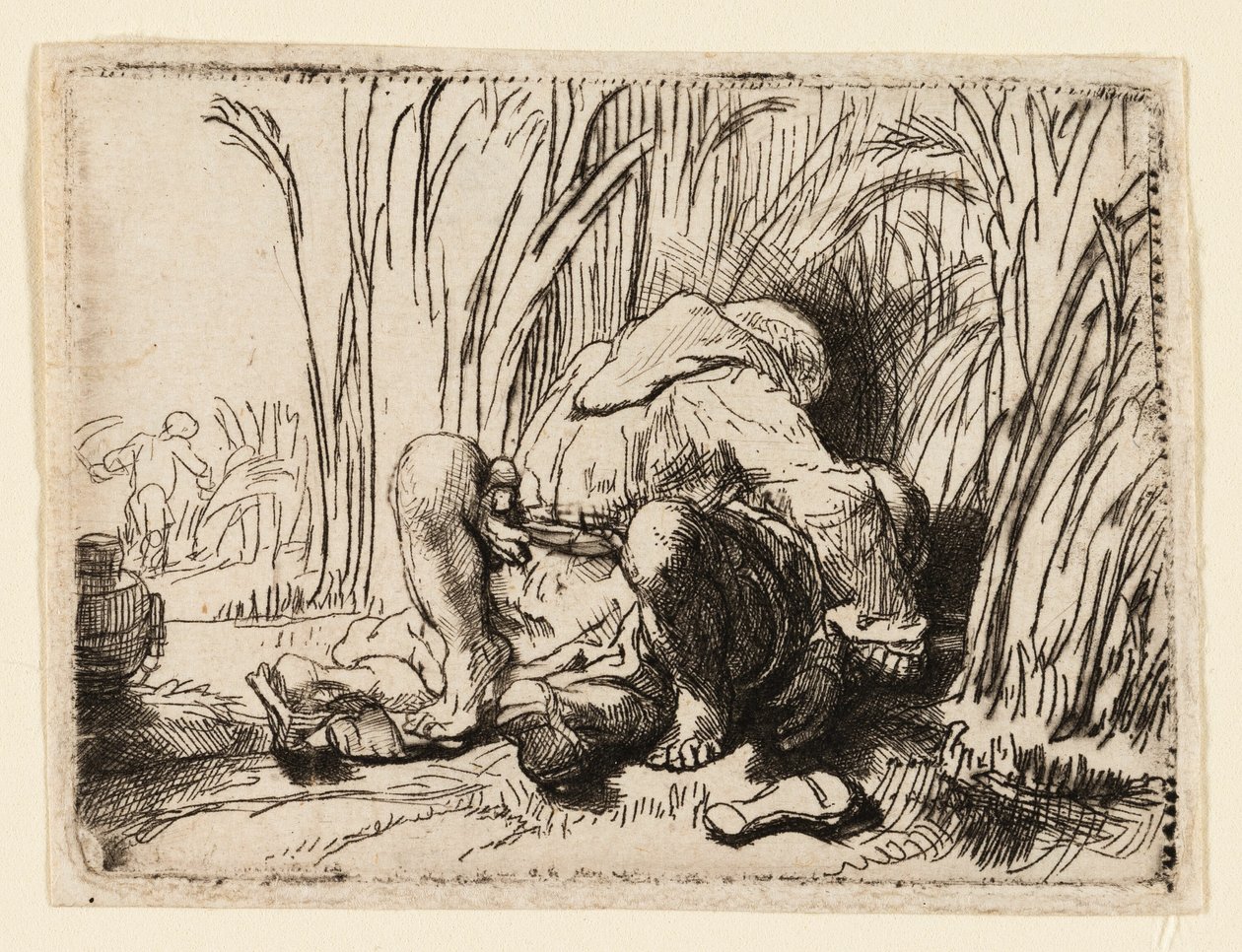 Mnich v kukuřičném poli od Rembrandt van Rijn