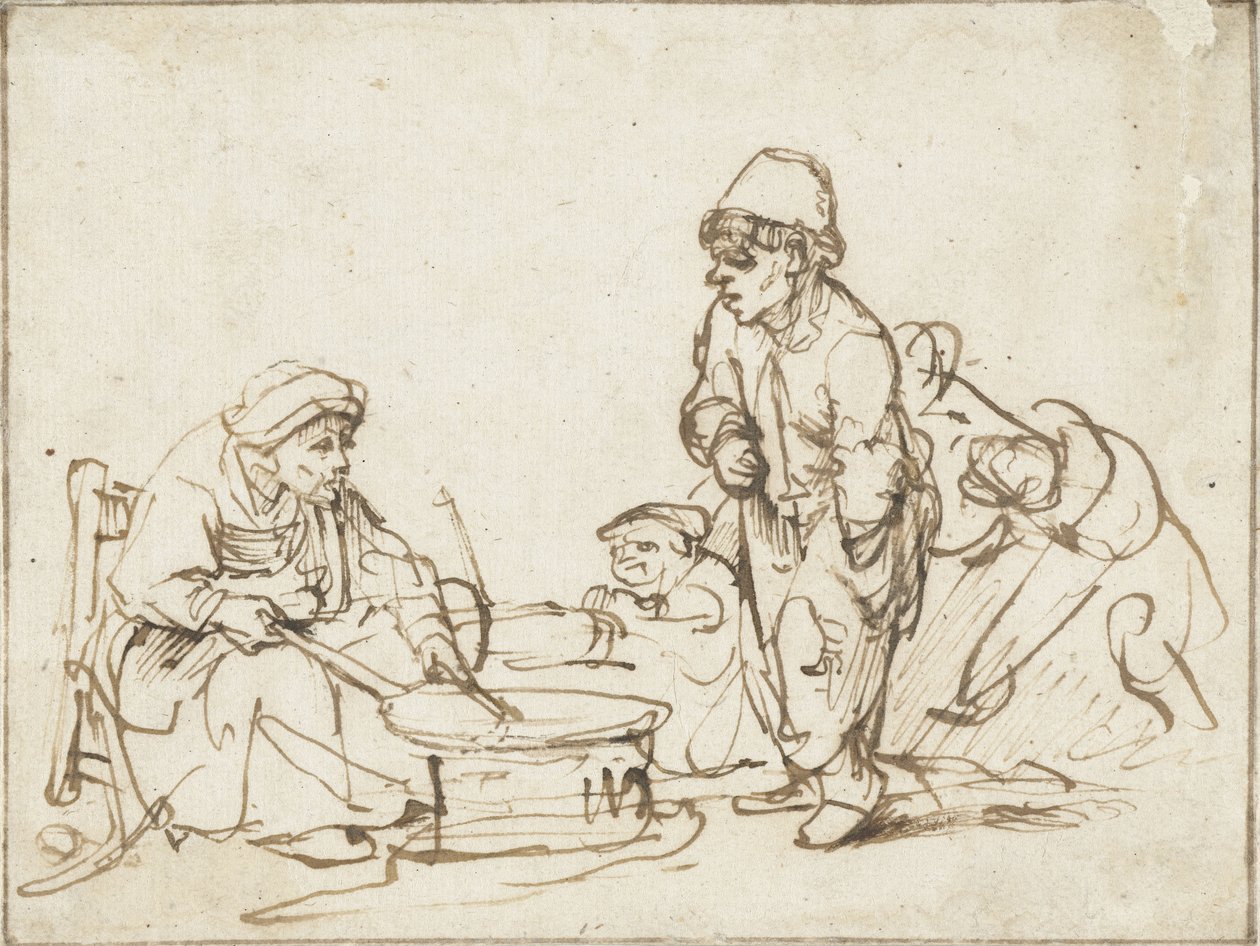Pancake Woman, c. 1635. od Rembrandt van Rijn