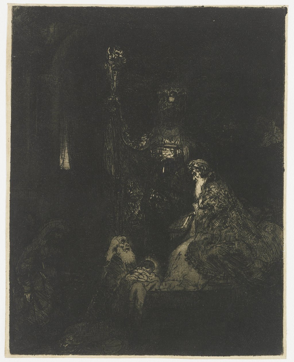 Prezentace v chrámu Prezentace v chrámu ve tmě od Rembrandt van Rijn
