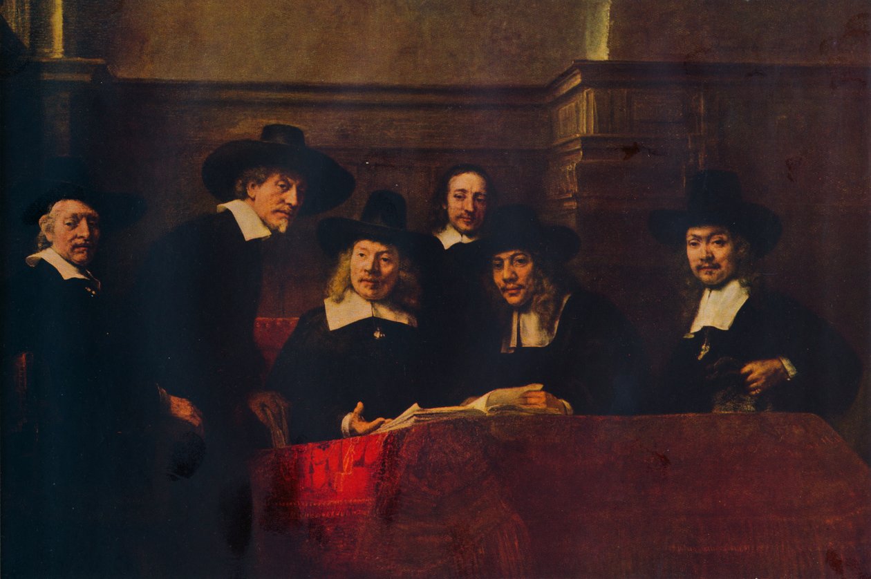 The Sampling Officials, 1662, 1938. od Rembrandt van Rijn