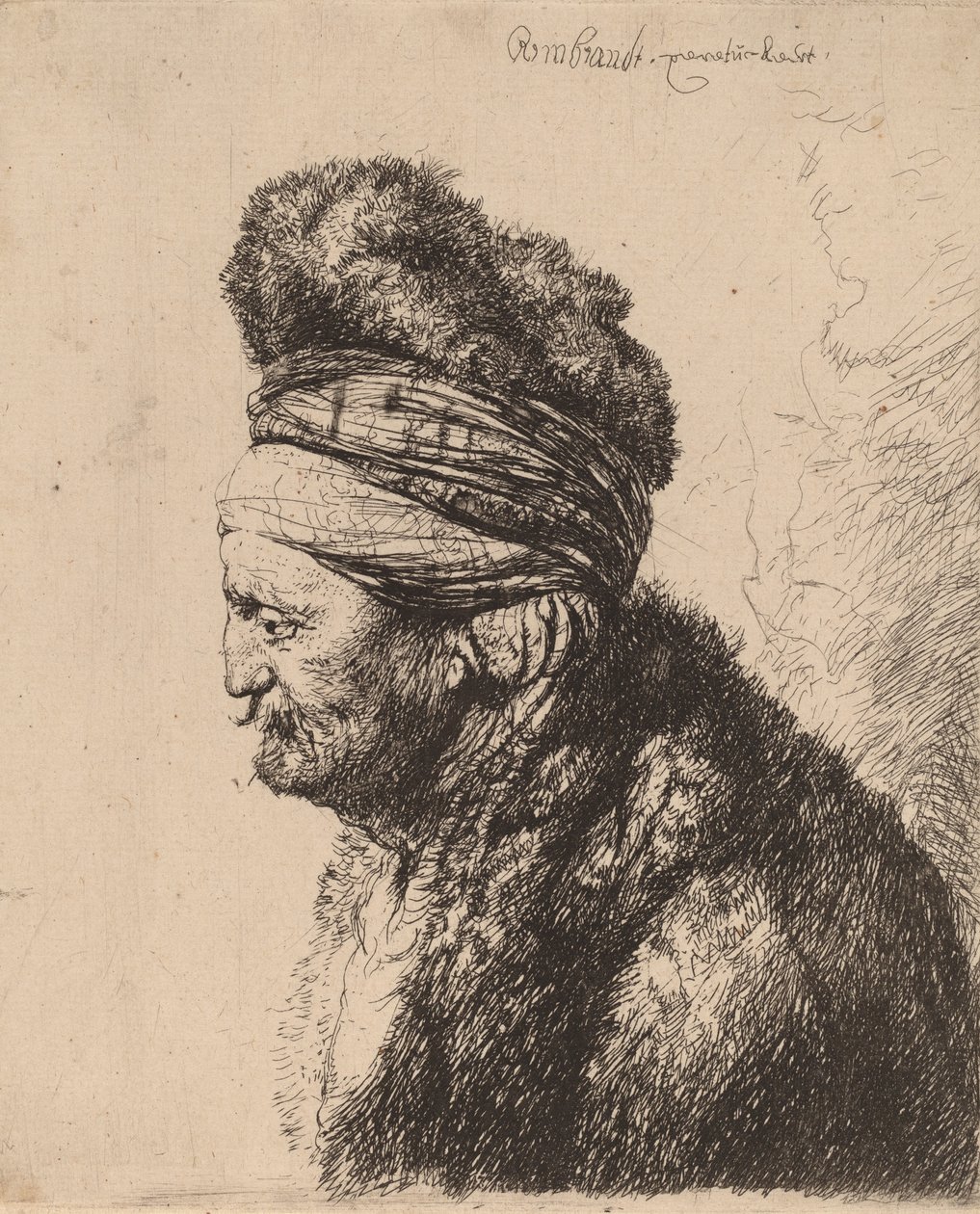 Druhá orientální hlava, c. 1635. od Rembrandt van Rijn