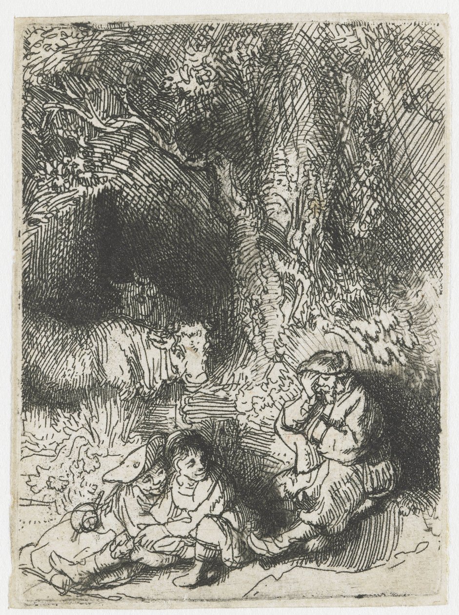 Spící pastýř od Rembrandt van Rijn