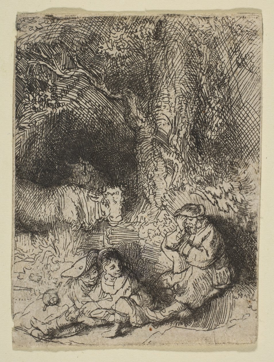 Spící pastevec, ca. 1644. od Rembrandt van Rijn