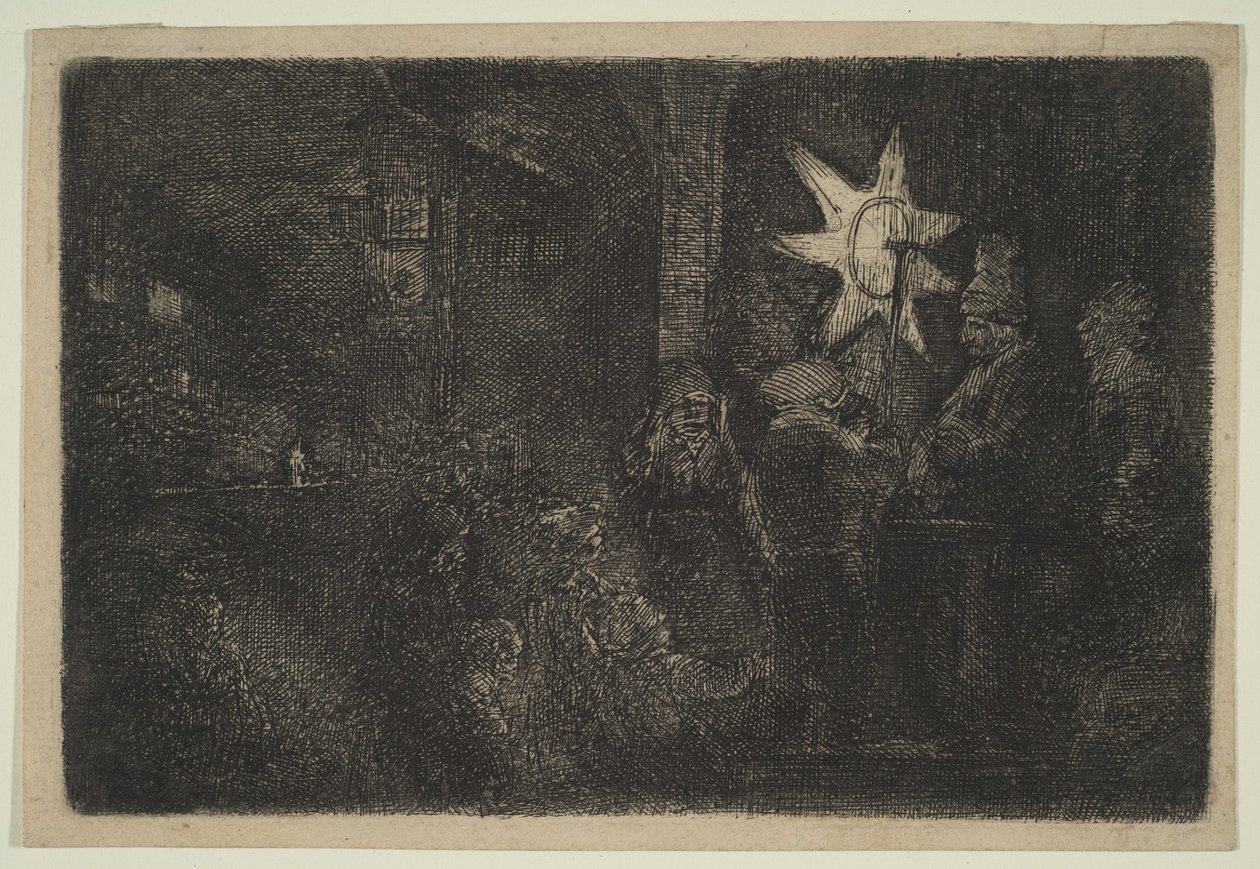 The Star of Kings: A Night Piece, ca. 1651. od Rembrandt van Rijn