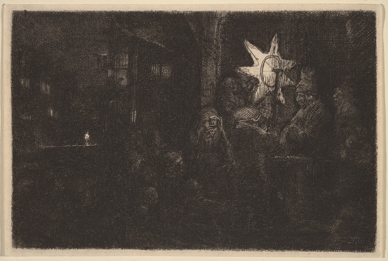 Hvězda králů: Noční skladba od Rembrandt van Rijn