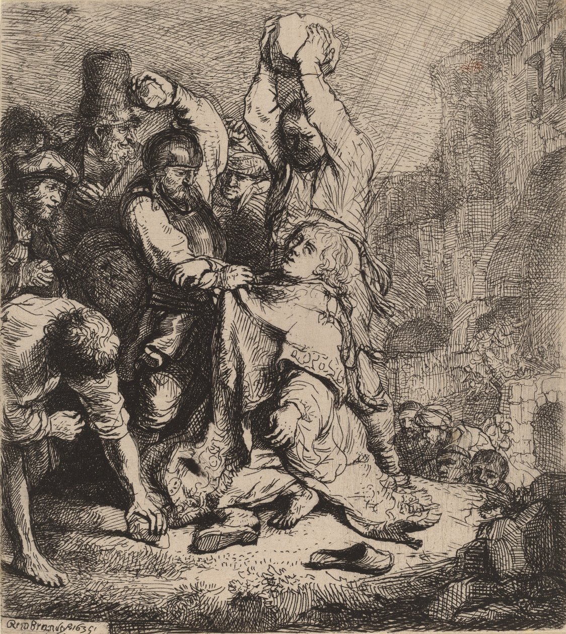 Ukamenování svatého Štěpána, 1635. od Rembrandt van Rijn