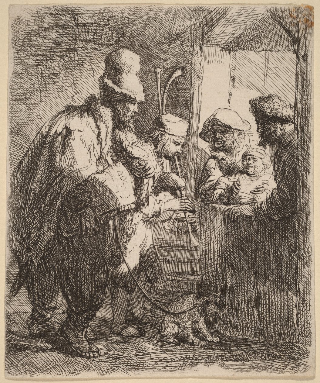 Potulní hudebníci od Rembrandt van Rijn