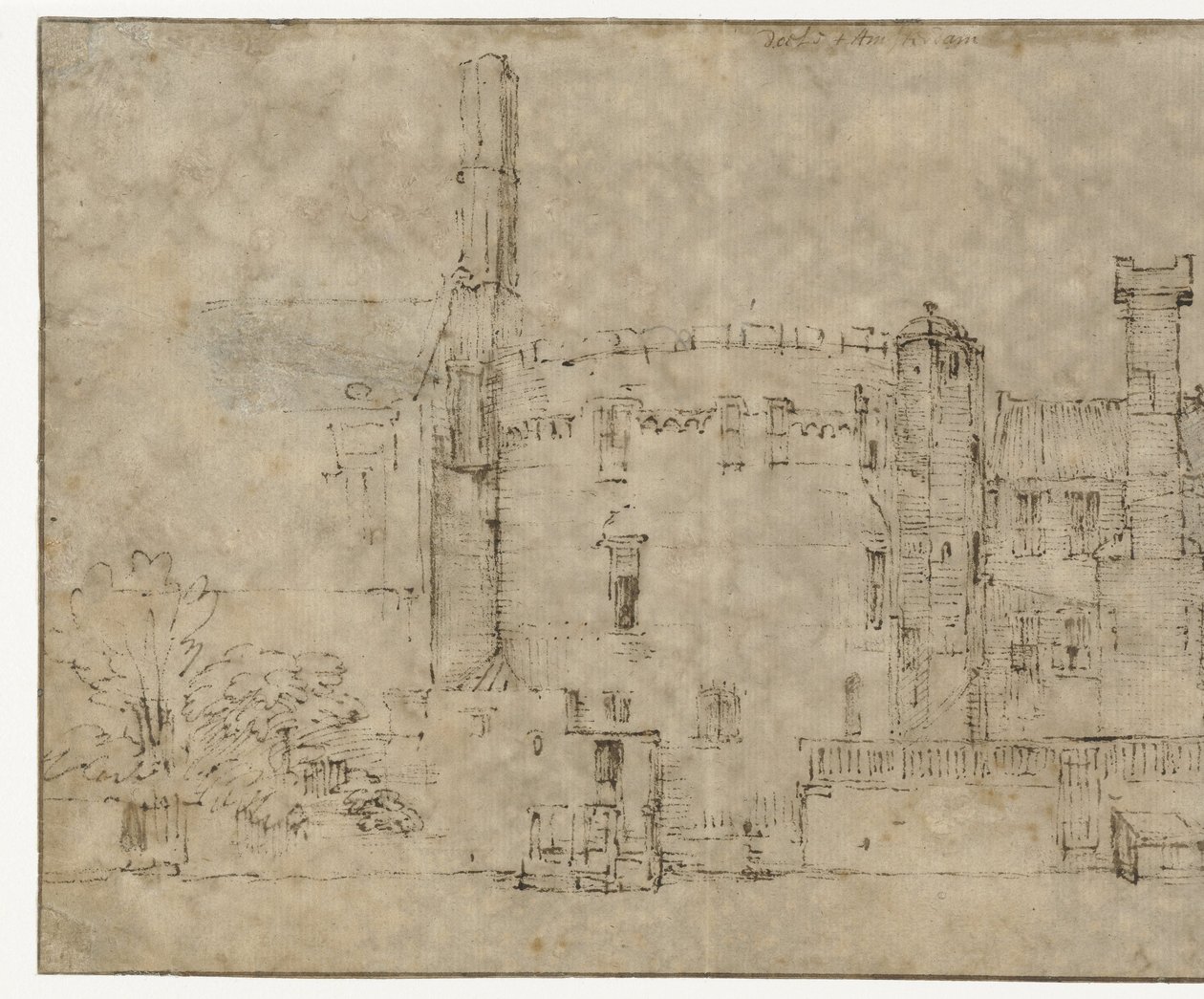 Swijgh Utrecht Tower v Amsterdamu od Rembrandt van Rijn