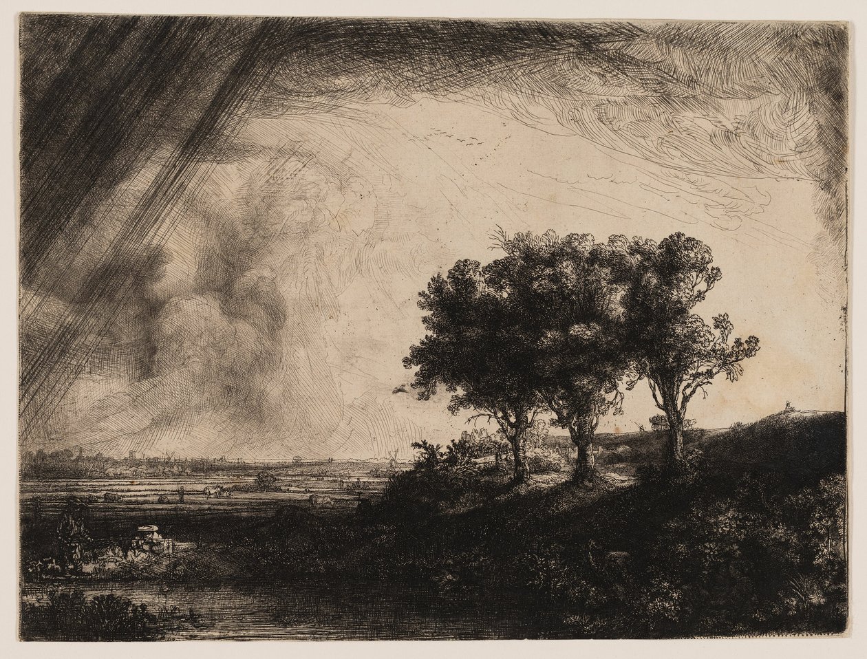 Tři stromy od Rembrandt van Rijn