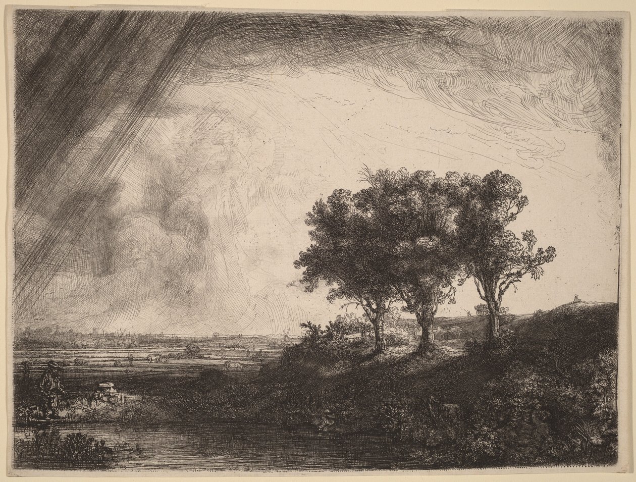 Tři stromy od Rembrandt van Rijn