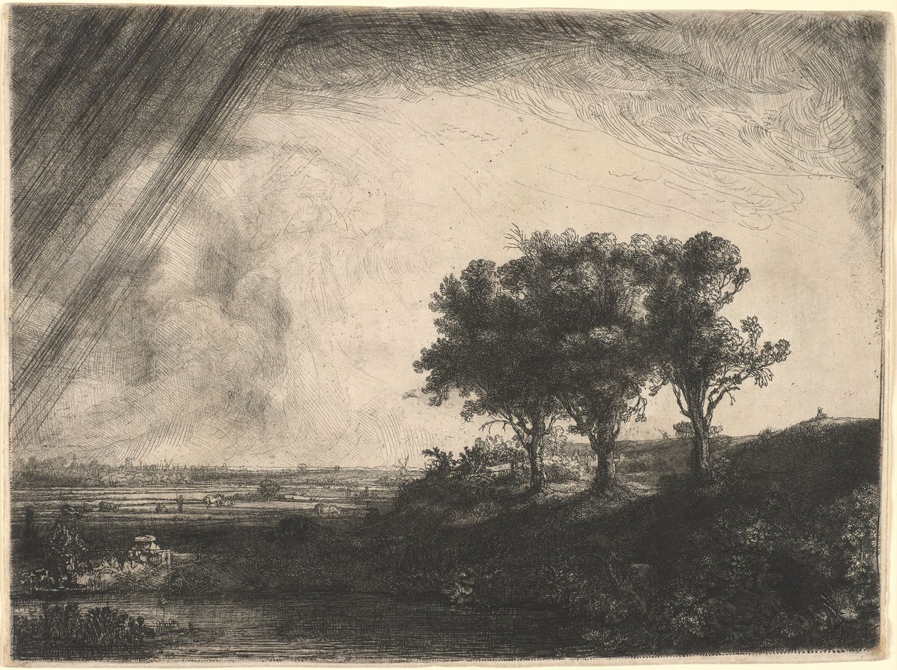 Tři stromy od Rembrandt van Rijn