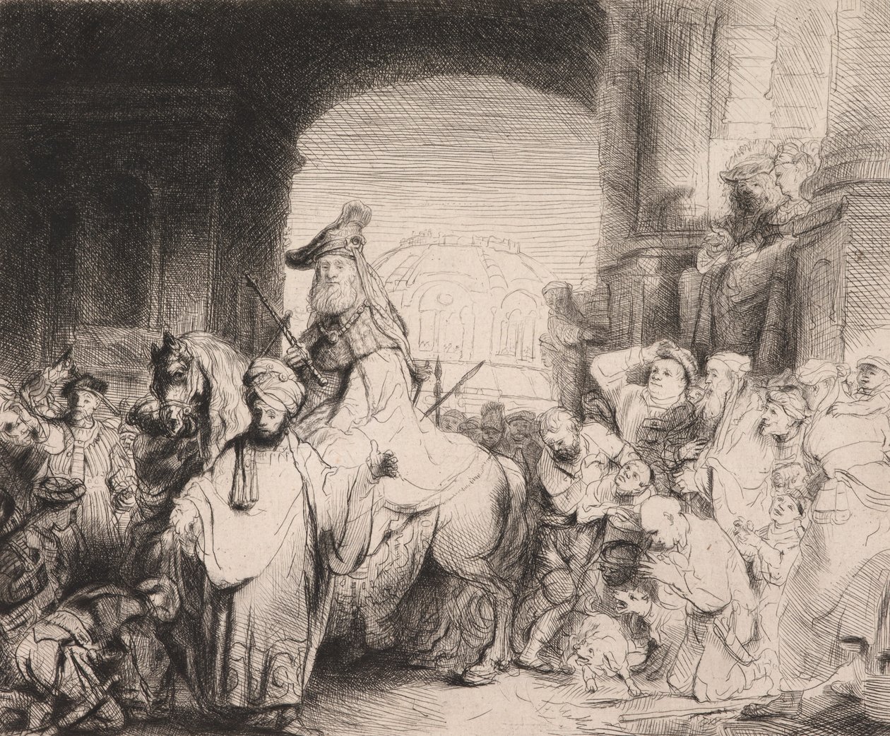 Mordechajův triumf od Rembrandt van Rijn