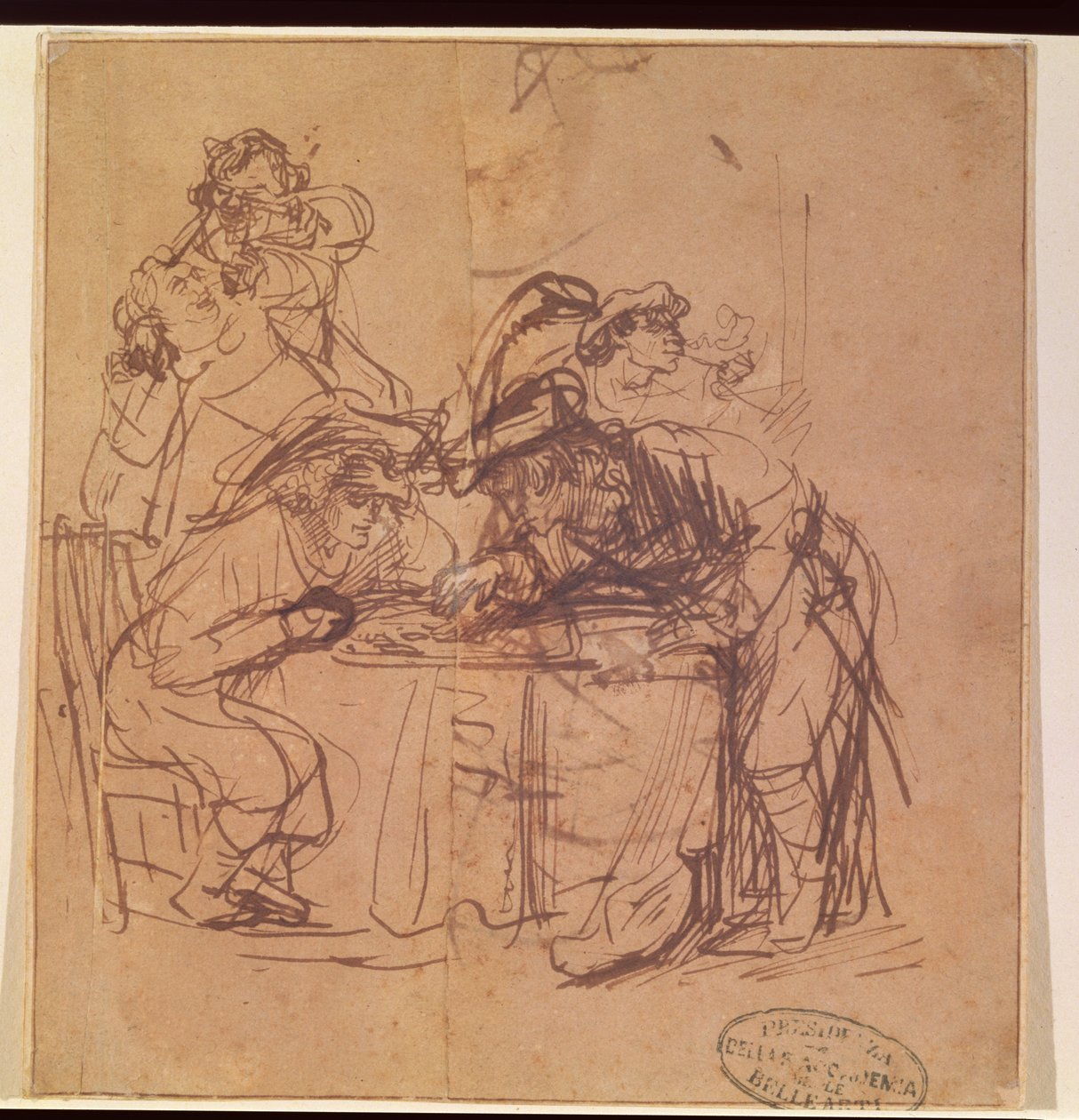 Neřesti marnotratného syna (pero a tuš na papíře) od Rembrandt van Rijn
