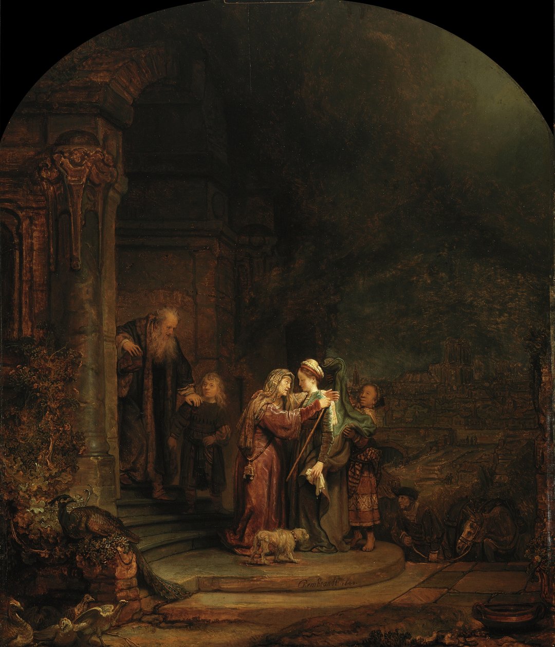Návštěva, 1640 od Rembrandt van Rijn