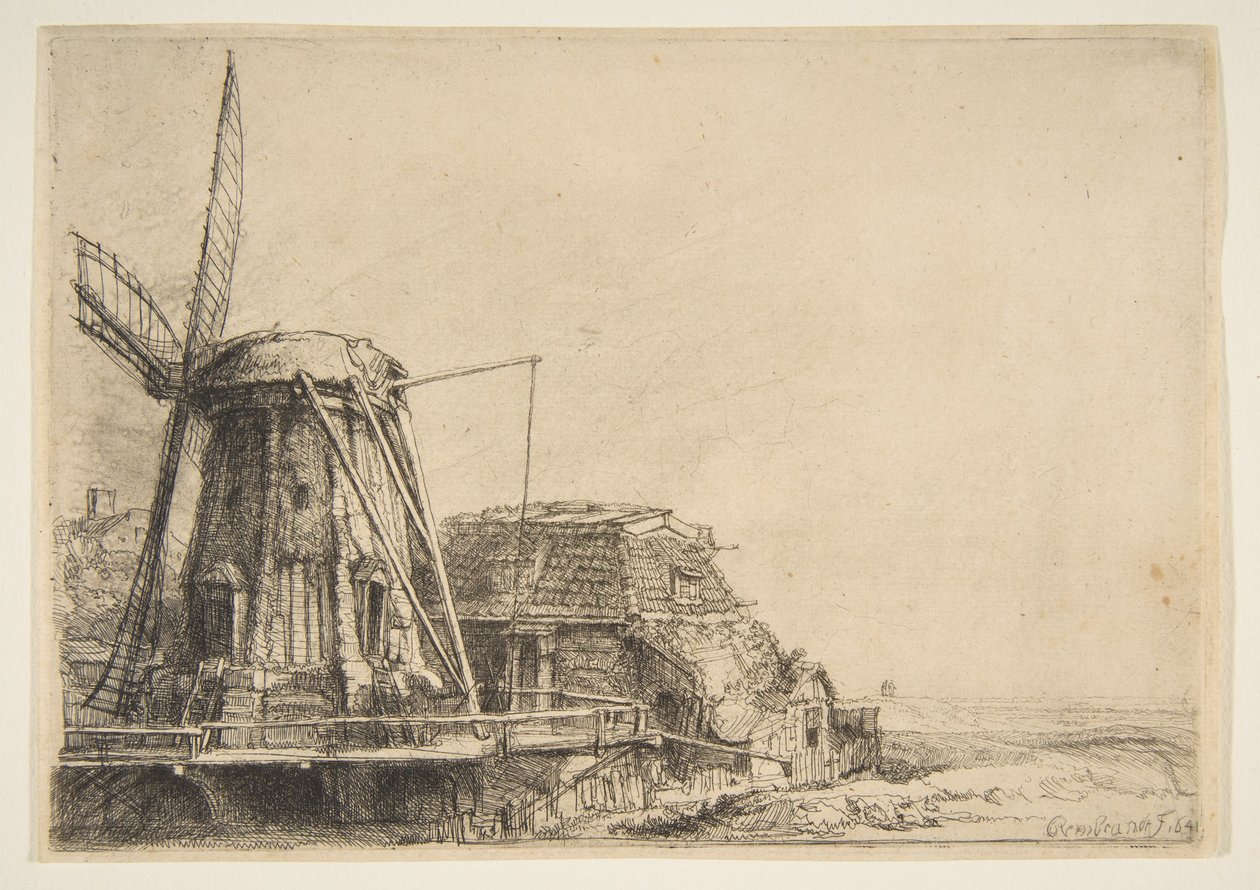 Větrný mlýn, 1641. od Rembrandt van Rijn