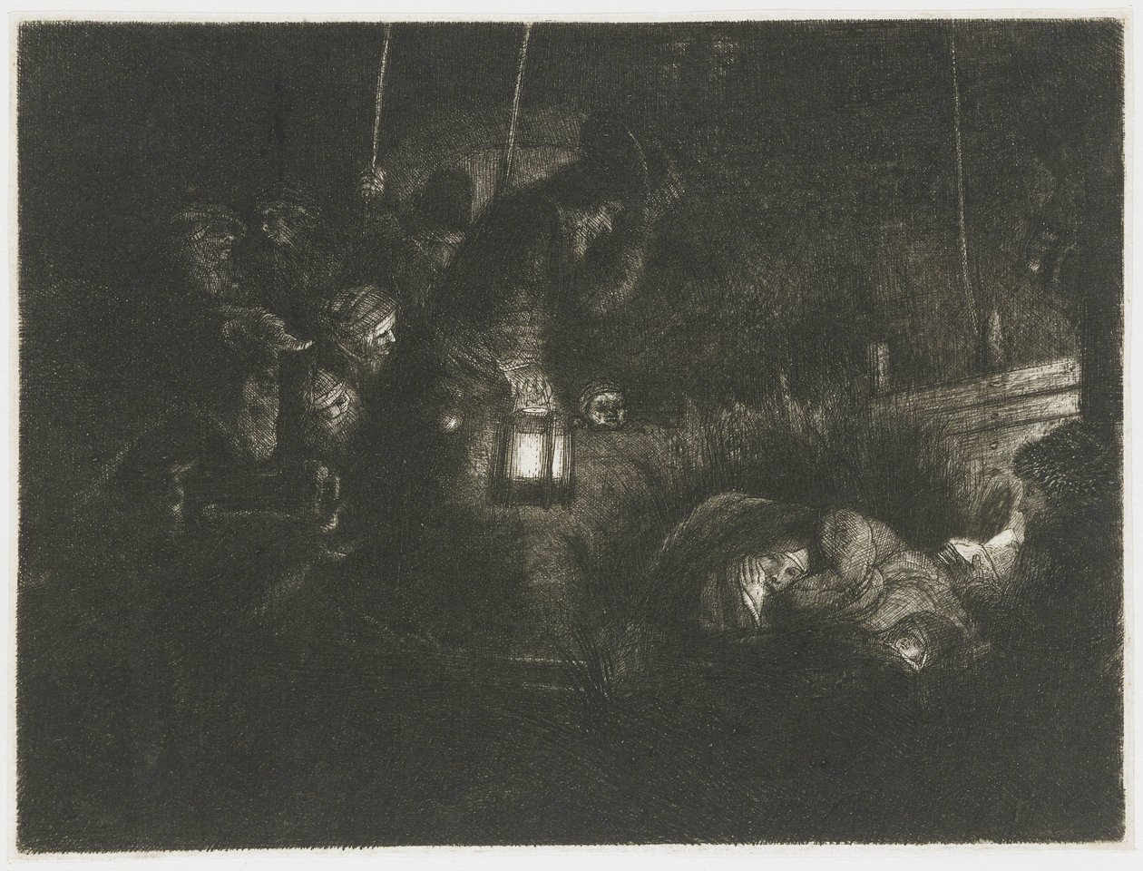 Klanění pastýřů: noční kus od Rembrandt van Rijn