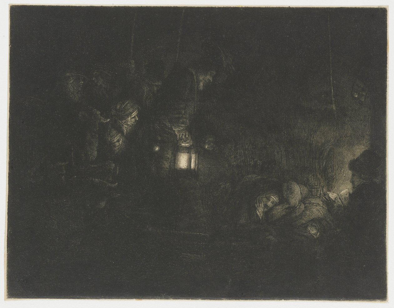Klanění pastýřů: noční kus od Rembrandt van Rijn