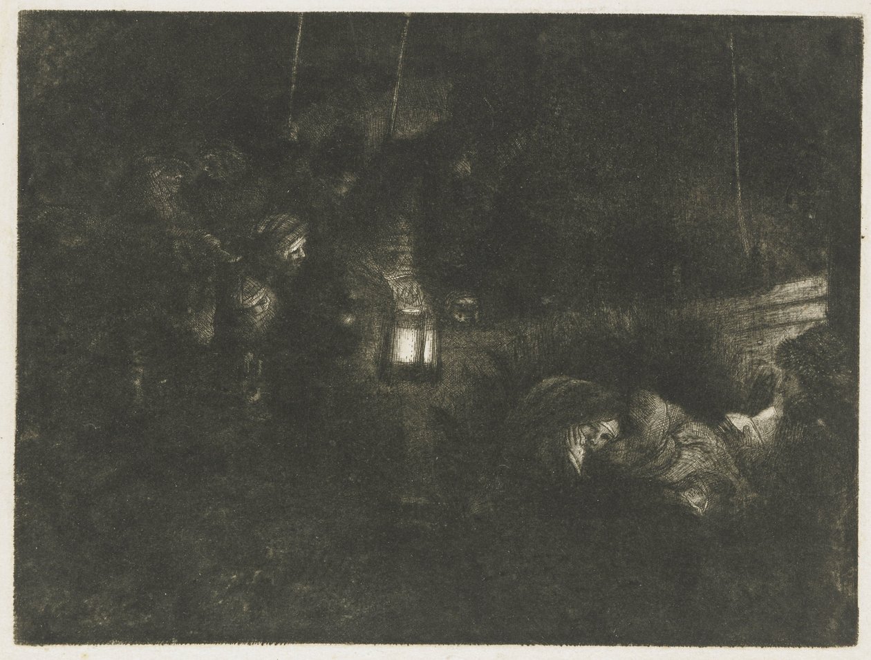 Klanění pastýřů: noční kus od Rembrandt van Rijn