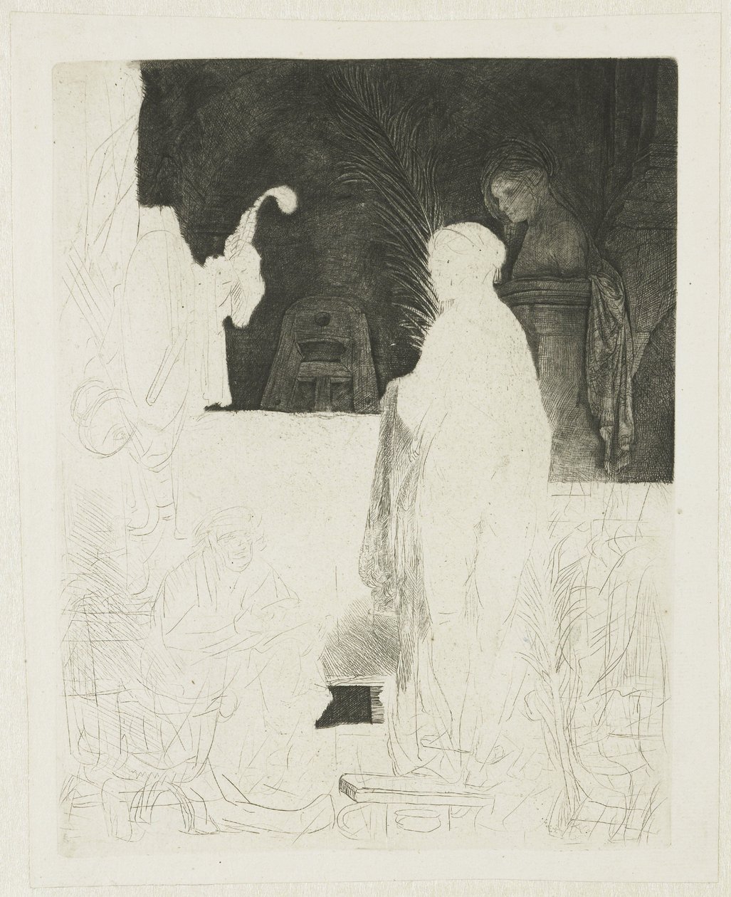 Umělec kreslí podle modelu od Rembrandt van Rijn