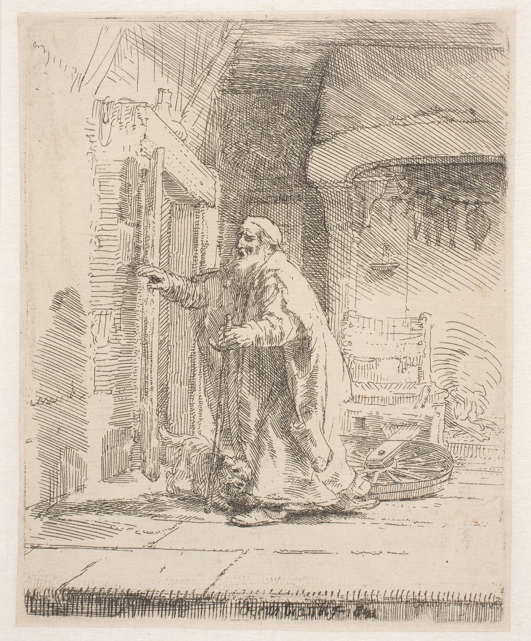 Tobitova slepota: větší deska od Rembrandt van Rijn