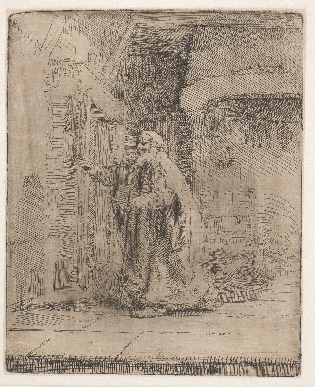 Tobitova slepota: větší deska od Rembrandt van Rijn