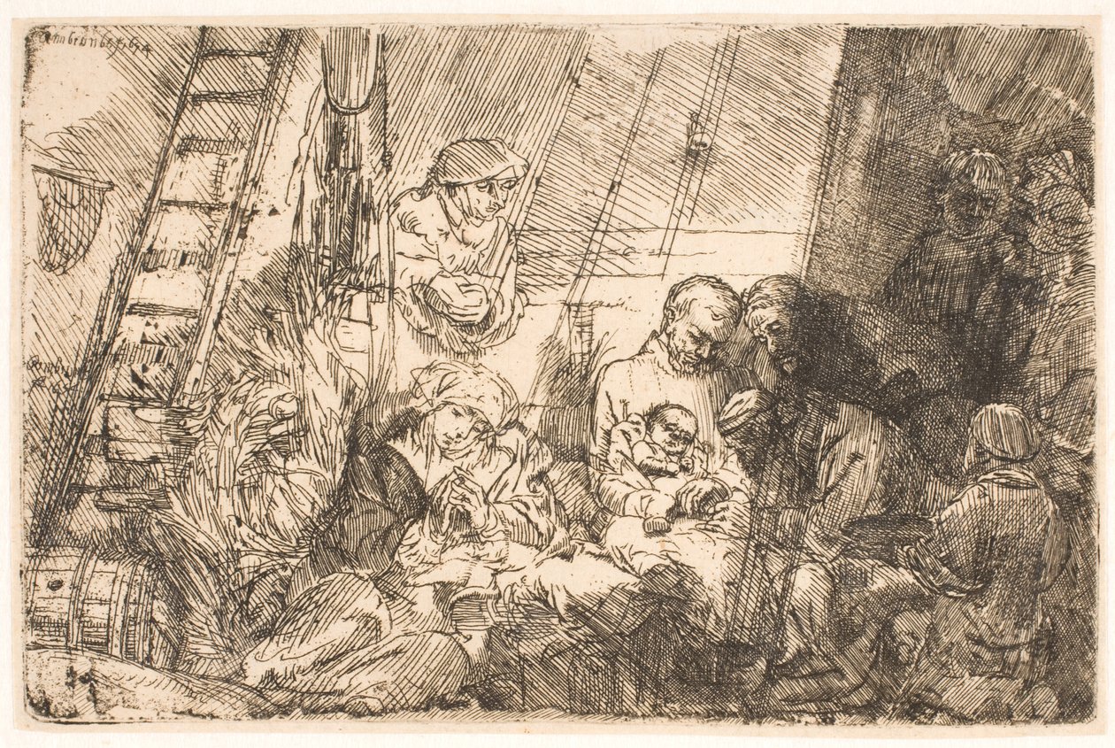 Obřízka (ve stáji) od Rembrandt van Rijn