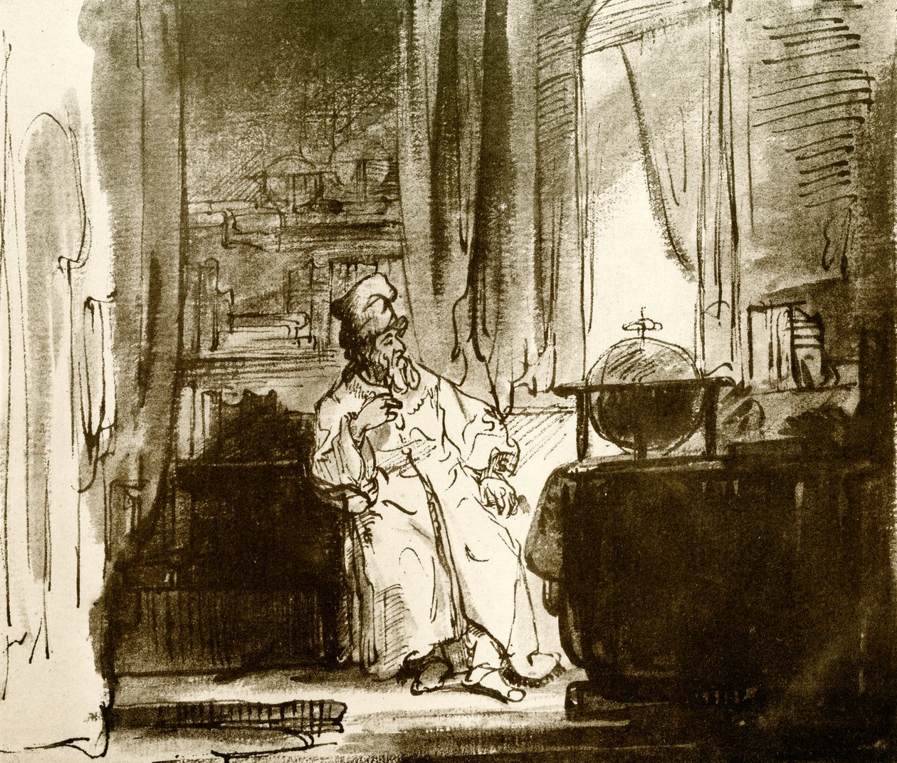 Filosof od Rembrandt van Rijn