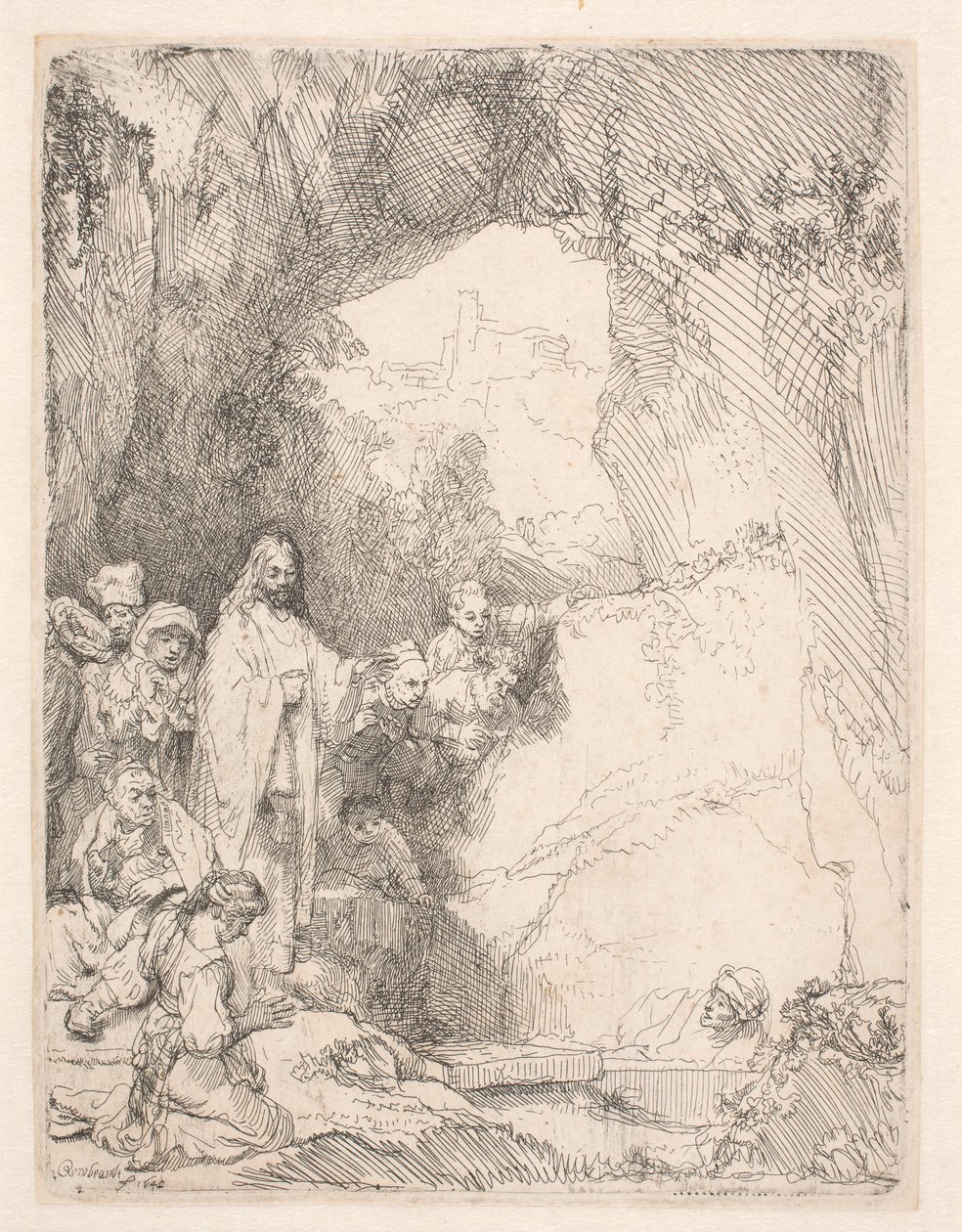 Vzkříšení Lazara: menší deska od Rembrandt van Rijn
