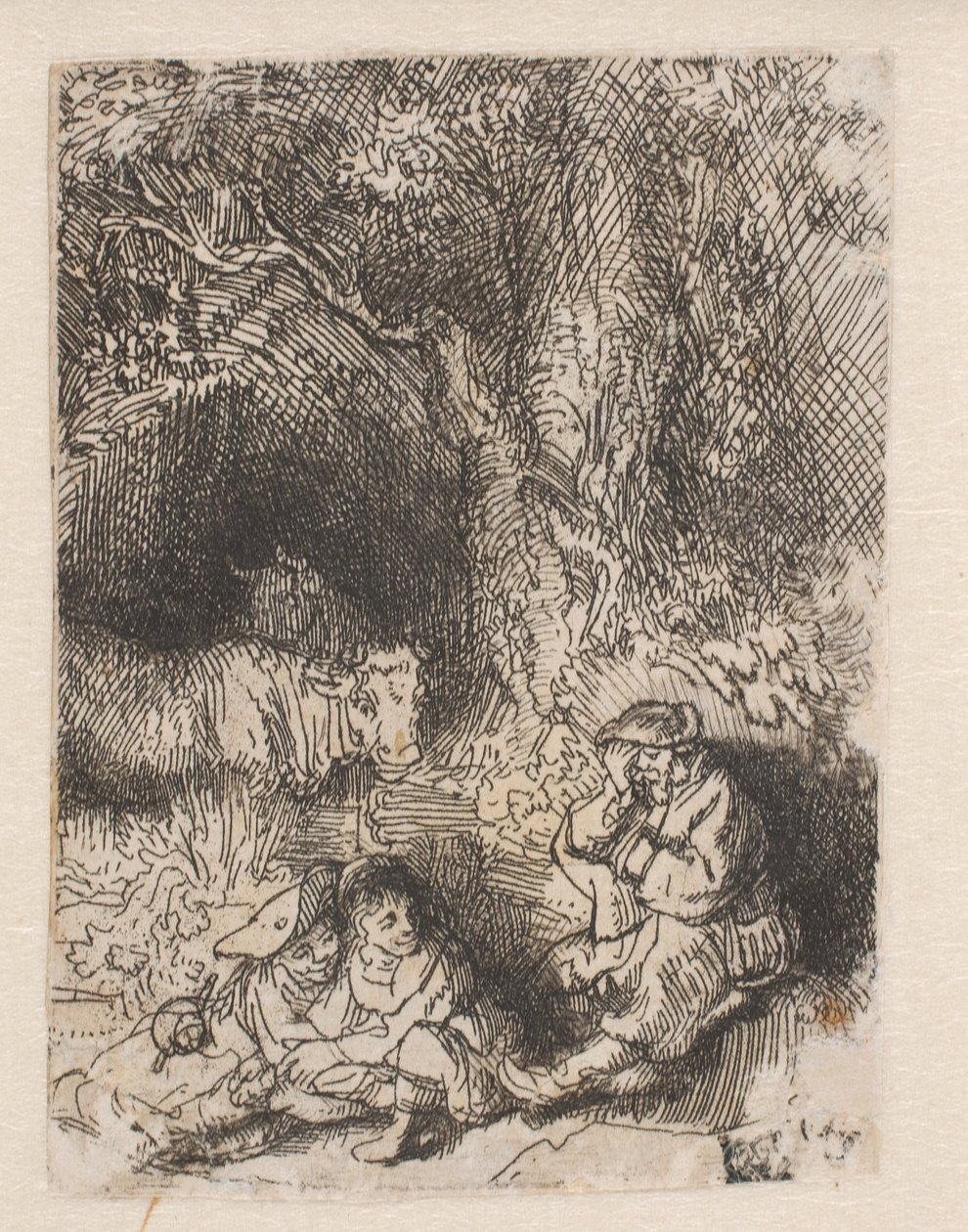 Spící pastevec od Rembrandt van Rijn