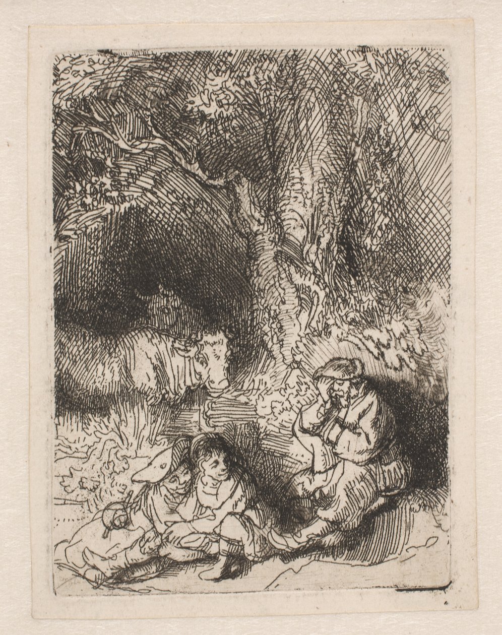 Spící pastýř od Rembrandt van Rijn